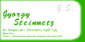 gyorgy steinmetz business card